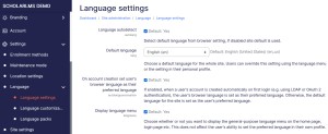 User default Language Settings