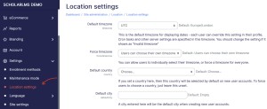User default Location Settings